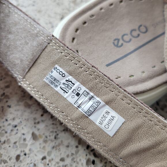 ECCO Soft 5 3-Strap 100% Leather Rose Gold Lightweight Womens Comfort Sandals✨️9 - Picture 7 of 12